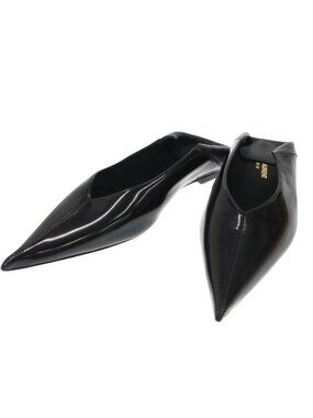 Saint Laurent Paris Pointed Toe Nuru Slippers Black